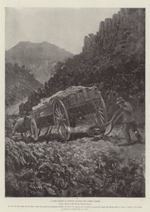 Um método Boer de baixar vagões em lugares íngremes